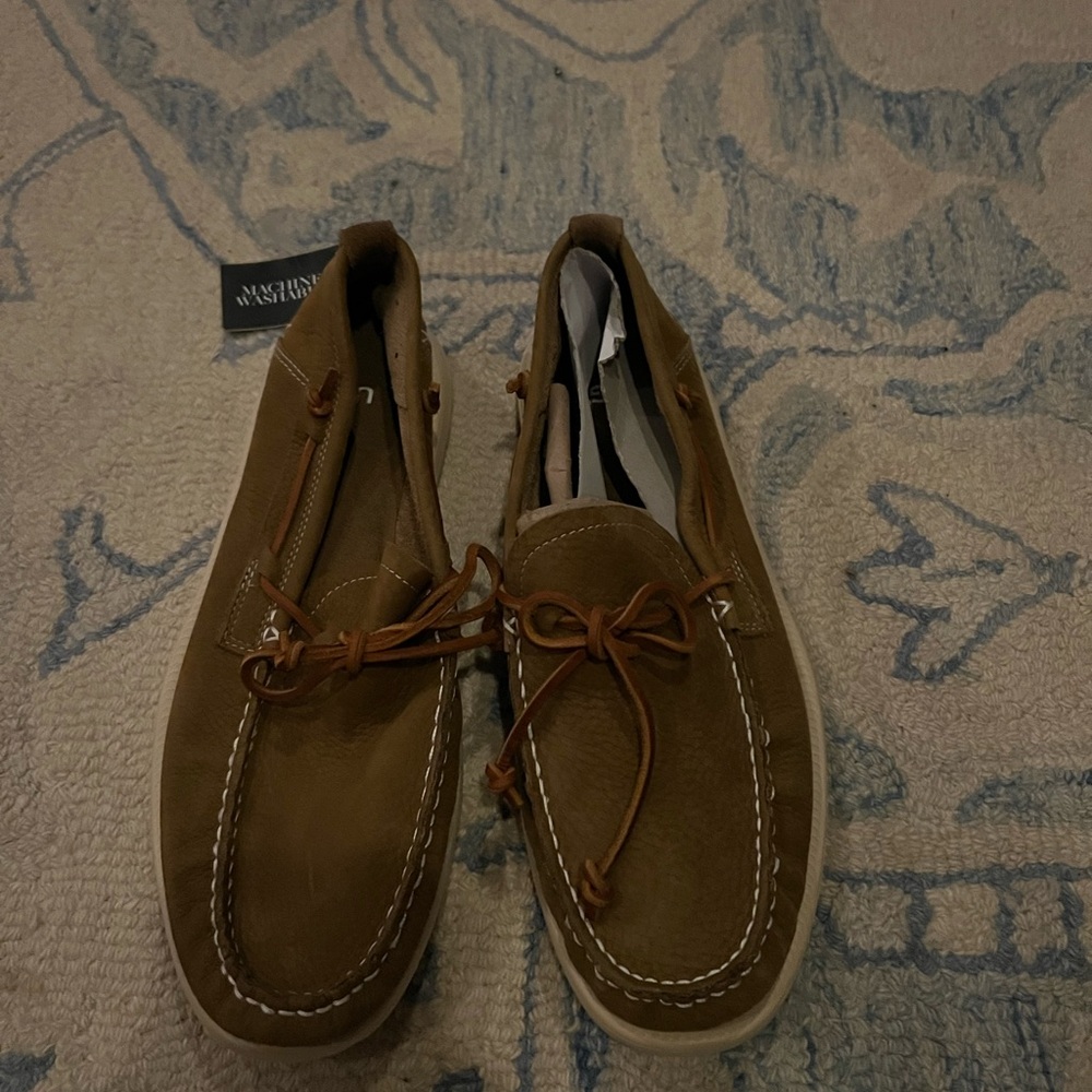 Mens caramel beach Moc Boat shoe